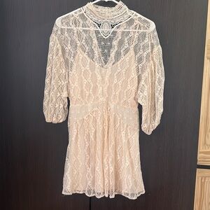 Free People Lace Dress in Cream